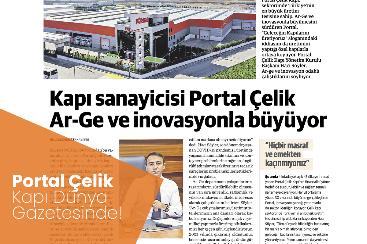 Portal Çelik Kapı Haberler